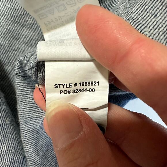 Prana Women’s Chambray Button Up Shirt Small Long Sleeve Organic Cotton - Picture 5 of 7